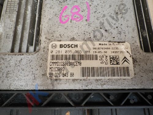 Vauxhall Combo Partner Berlingo 18-On Engine ECU Lock Set Kit 1.5